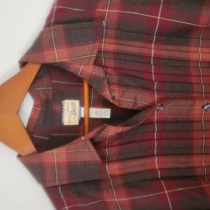 G. H BASS HERITAGE SHIRTINGS PLAID  SHIRT DRESS